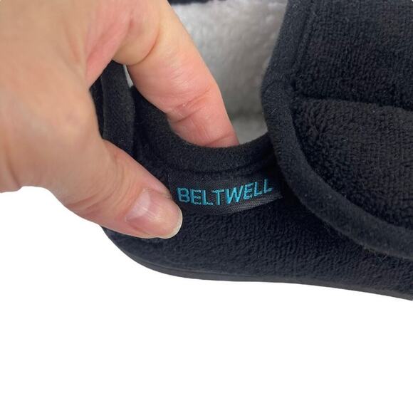 Beltwell Super Comfy Edema Circulation Warm Plush Fleece Slippers Black 7.5/8 - Picture 5 of 14